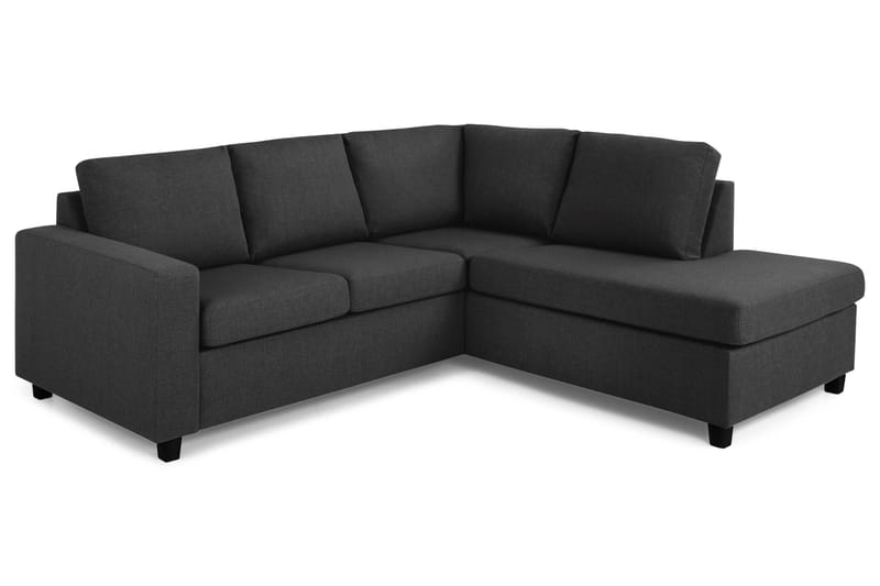 Crazy 3-sits Högervänd L-formad Schäslongsoffa i Tyg - Antracit - Möbler - Vardagsrum - Soffor - Divansoffa & schäslong
