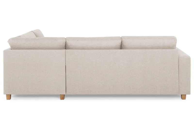 Crazy 3-sits Högervänd L-formad Schäslongsoffa i Tyg - Beige - Möbler - Vardagsrum - Soffor - Divansoffa & schäslong