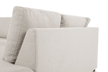 Crazy 3-sits Högervänd L-formad Schäslongsoffa i Tyg - Beige - Möbler - Vardagsrum - Soffor - Divansoffa & schäslong