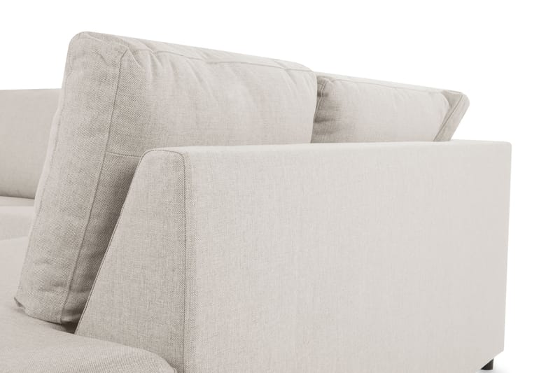Crazy 3-sits Högervänd L-formad Schäslongsoffa i Tyg - Beige - Möbler - Vardagsrum - Soffor - Divansoffa & schäslong