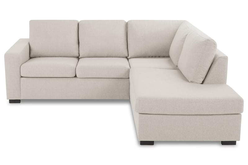 Crazy 3-sits Högervänd L-formad Schäslongsoffa i Tyg - Beige - Möbler - Vardagsrum - Soffor - Divansoffa & schäslong