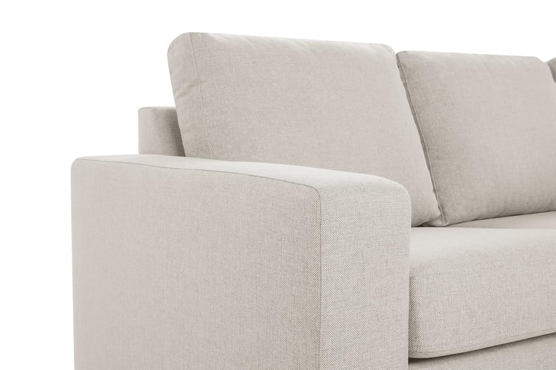 Crazy 3-sits Högervänd L-formad Schäslongsoffa i Tyg - Beige - Möbler - Vardagsrum - Soffor - Divansoffa & schäslong