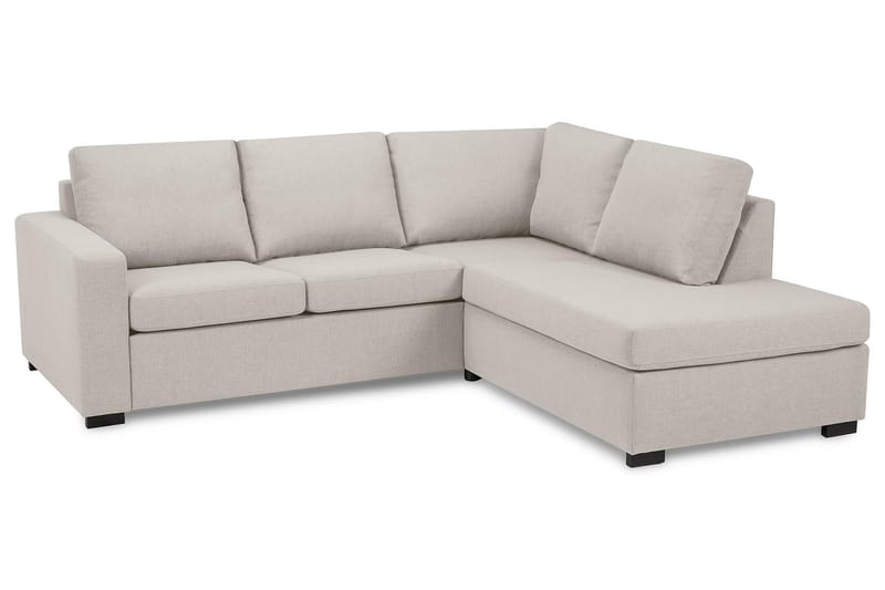 Crazy 3-sits Högervänd L-formad Schäslongsoffa i Tyg - Beige - Möbler - Vardagsrum - Soffor - Divansoffa & schäslong