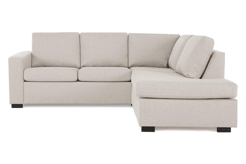 Crazy 3-sits Högervänd L-formad Schäslongsoffa i Tyg - Beige - Möbler - Vardagsrum - Soffor - Divansoffa & schäslong