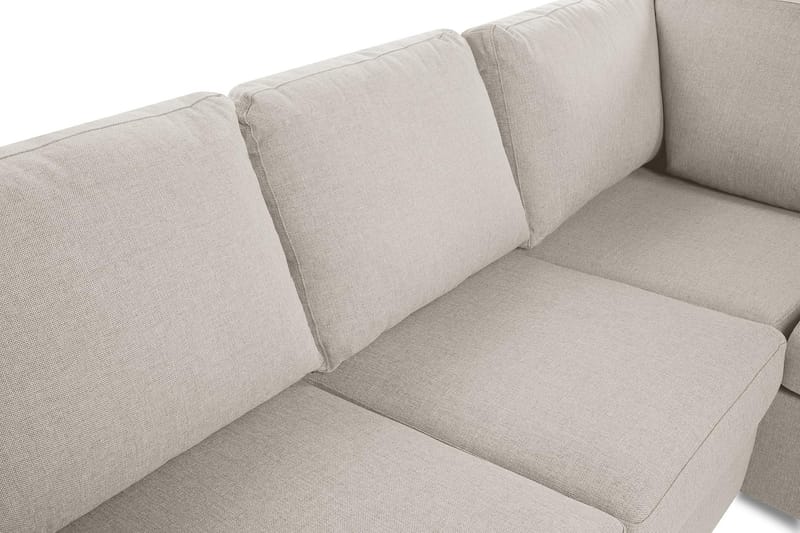 Crazy 3-sits Högervänd L-formad Schäslongsoffa i Tyg - Beige - Möbler - Vardagsrum - Soffor - Divansoffa & schäslong