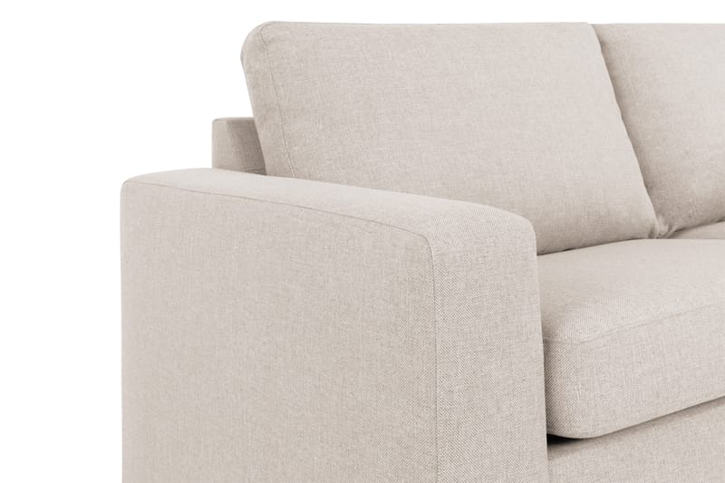 Crazy 3-sits Högervänd L-formad Schäslongsoffa i Tyg - Beige - Möbler - Vardagsrum - Soffor - Divansoffa & schäslong