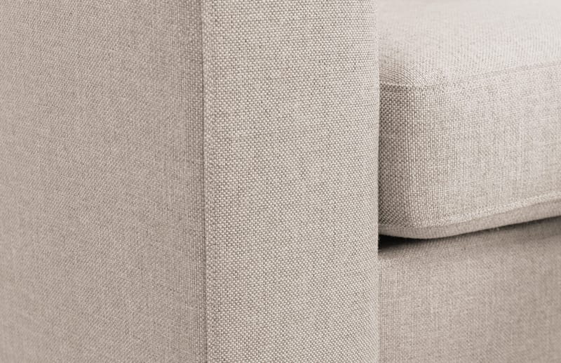 Crazy 3-sits Högervänd L-formad Schäslongsoffa i Tyg - Beige - Möbler - Vardagsrum - Soffor - Divansoffa & schäslong