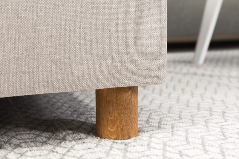 Crazy 3-sits Högervänd L-formad Schäslongsoffa i Tyg - Beige - Möbler - Vardagsrum - Soffor - Divansoffa & schäslong