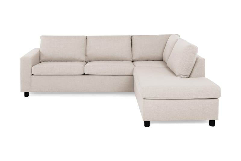 Crazy 3-sits Högervänd L-formad Schäslongsoffa i Tyg - Beige - Möbler - Vardagsrum - Soffor - Divansoffa & schäslong