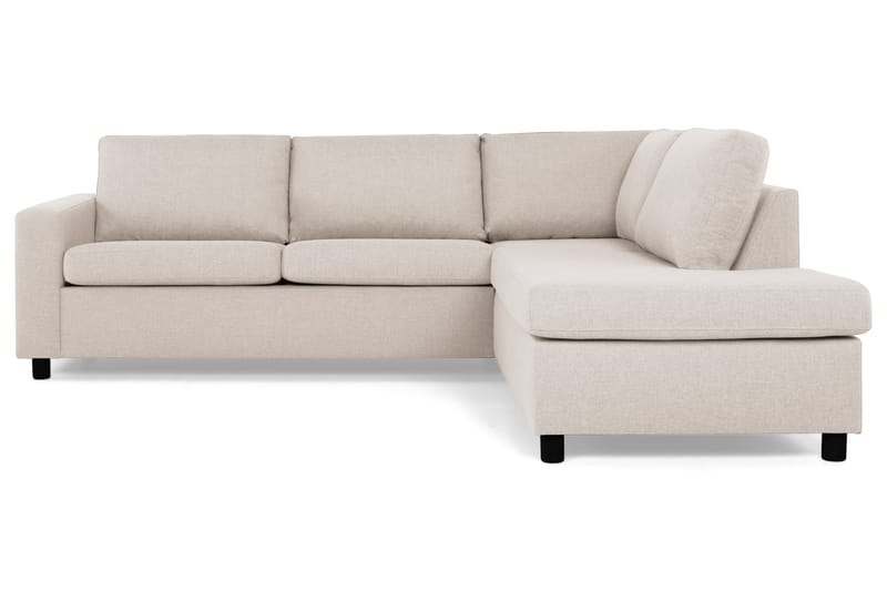 Crazy 3-sits Högervänd L-formad Schäslongsoffa i Tyg - Beige - Möbler - Vardagsrum - Soffor - Divansoffa & schäslong
