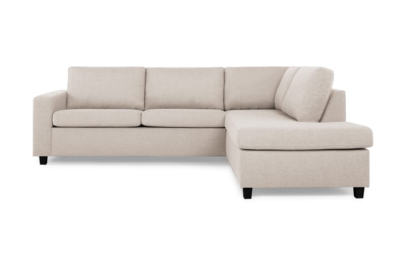 Crazy 3-sits Högervänd L-formad Schäslongsoffa i Tyg - Beige - Möbler - Vardagsrum - Soffor - Divansoffa & schäslong