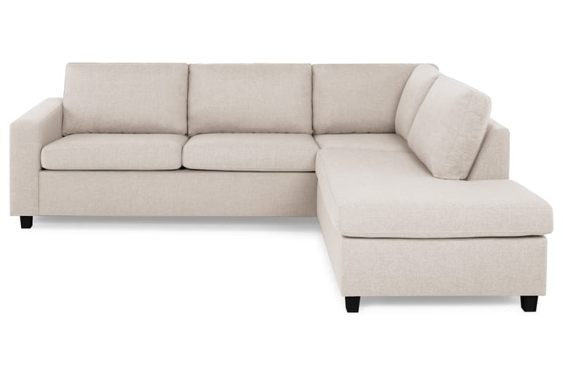 Crazy 3-sits Högervänd L-formad Schäslongsoffa i Tyg - Beige - Möbler - Vardagsrum - Soffor - Divansoffa & schäslong