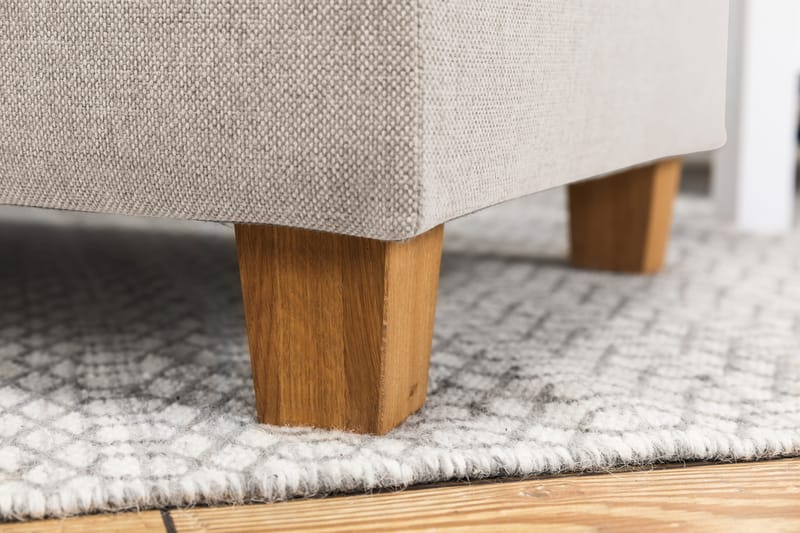 Crazy 3-sits Högervänd L-formad Schäslongsoffa i Tyg - Beige - Möbler - Vardagsrum - Soffor - Divansoffa & schäslong