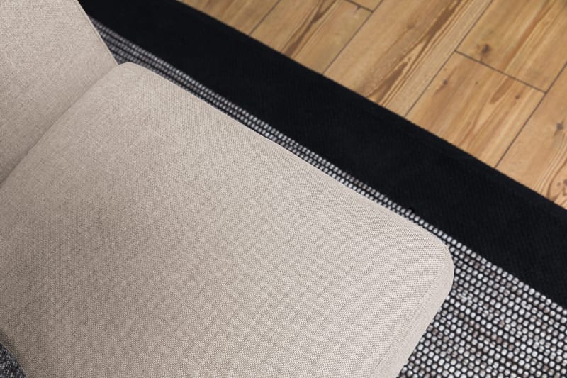 Crazy 3-sits Högervänd L-formad Schäslongsoffa i Tyg - Beige - Möbler - Vardagsrum - Soffor - Divansoffa & schäslong