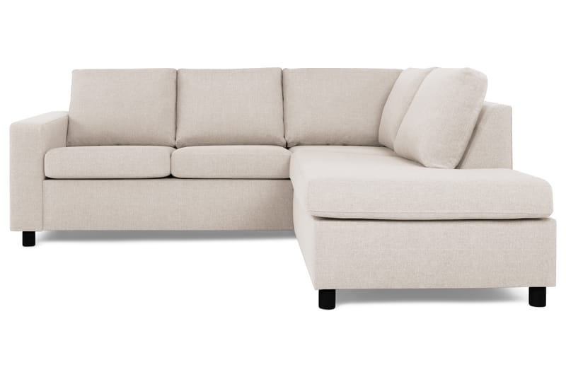 Crazy 3-sits Högervänd L-formad Schäslongsoffa i Tyg - Beige - Möbler - Vardagsrum - Soffor - Divansoffa & schäslong