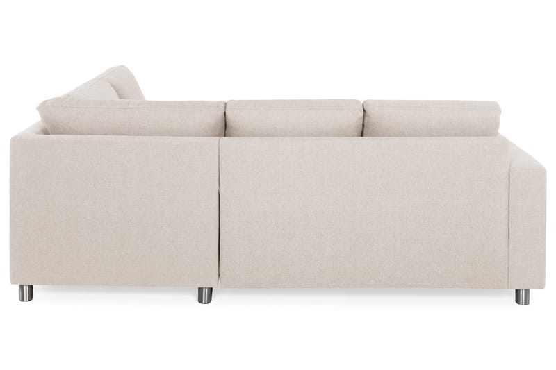 Crazy 3-sits Högervänd L-formad Schäslongsoffa i Tyg - Beige - Möbler - Vardagsrum - Soffor - Divansoffa & schäslong