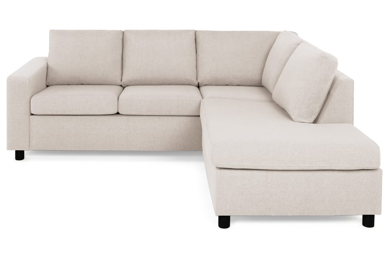 Crazy 3-sits Högervänd L-formad Schäslongsoffa i Tyg - Beige - Möbler - Vardagsrum - Soffor - Divansoffa & schäslong