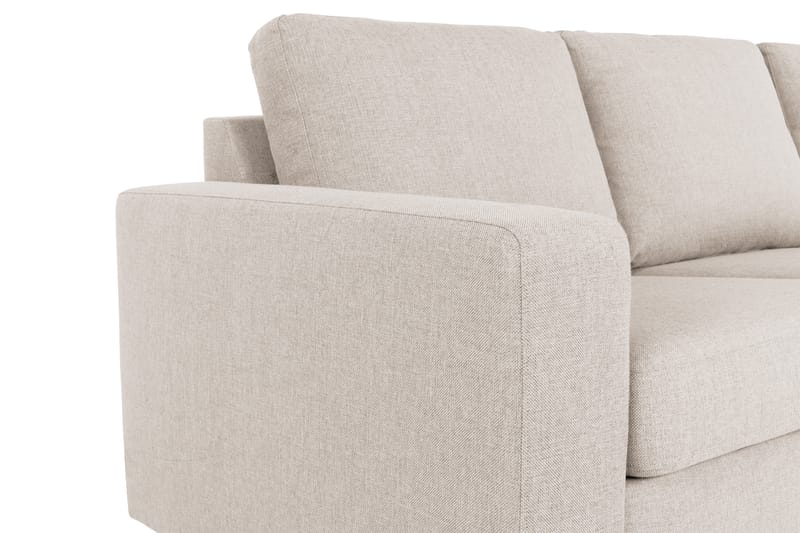 Crazy 3-sits Högervänd L-formad Schäslongsoffa i Tyg - Beige - Möbler - Vardagsrum - Soffor - Divansoffa & schäslong