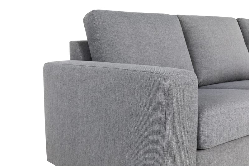 Crazy 3-sits Högervänd L-formad Schäslongsoffa i Tyg - Grå - Möbler - Vardagsrum - Soffor - Divansoffa & schäslong