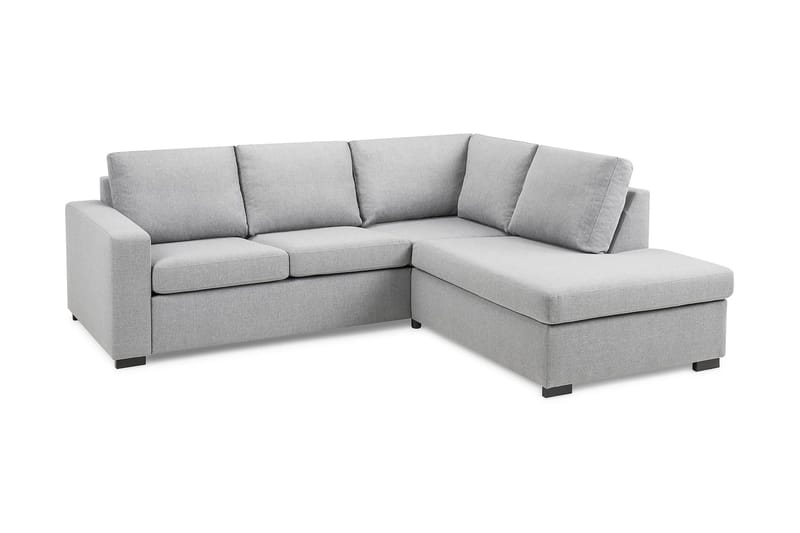 Crazy 3-sits Högervänd L-formad Schäslongsoffa i Tyg - Grå - Möbler - Vardagsrum - Soffor - Divansoffa & schäslong