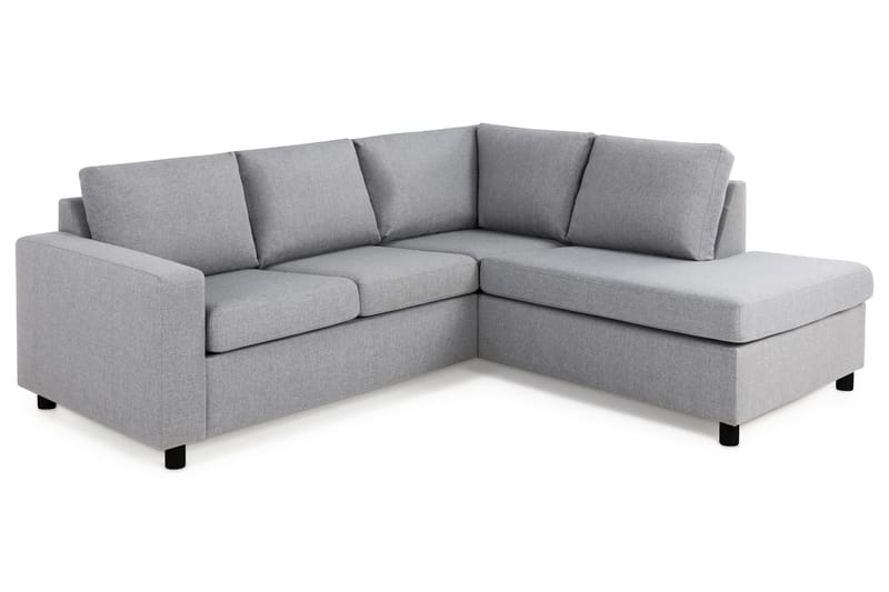 Crazy 3-sits Högervänd L-formad Schäslongsoffa i Tyg - Grå - Möbler - Vardagsrum - Soffor - Divansoffa & schäslong