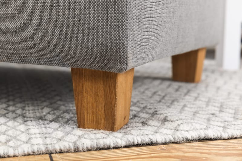 Crazy 3-sits Högervänd L-formad Schäslongsoffa i Tyg - Grå - Möbler - Vardagsrum - Soffor - Divansoffa & schäslong