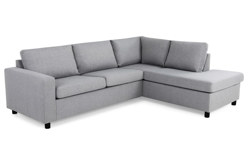 Crazy 3-sits Högervänd L-formad Schäslongsoffa i Tyg - Grå - Möbler - Vardagsrum - Soffor - Divansoffa & schäslong
