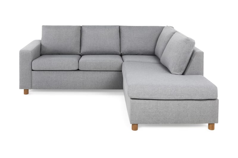 Crazy 3-sits Högervänd L-formad Schäslongsoffa i Tyg - Grå - Möbler - Vardagsrum - Soffor - Divansoffa & schäslong