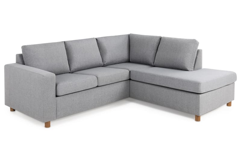 Crazy 3-sits Högervänd L-formad Schäslongsoffa i Tyg - Grå - Möbler - Vardagsrum - Soffor - Divansoffa & schäslong