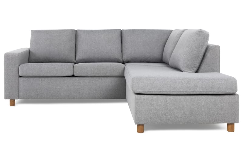 Crazy 3-sits Högervänd L-formad Schäslongsoffa i Tyg - Grå - Möbler - Vardagsrum - Soffor - Divansoffa & schäslong