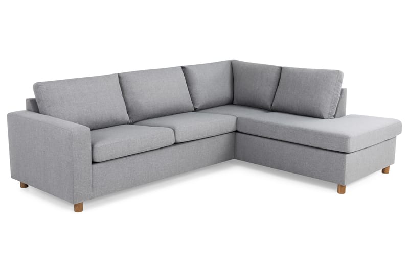 Crazy 3-sits Högervänd L-formad Schäslongsoffa i Tyg - Grå - Möbler - Vardagsrum - Soffor - Divansoffa & schäslong