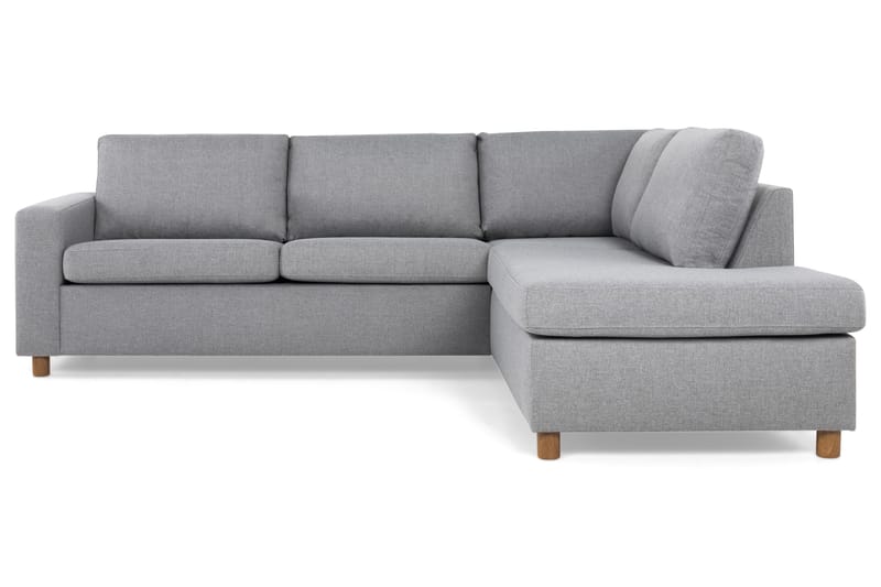 Crazy 3-sits Högervänd L-formad Schäslongsoffa i Tyg - Grå - Möbler - Vardagsrum - Soffor - Divansoffa & schäslong