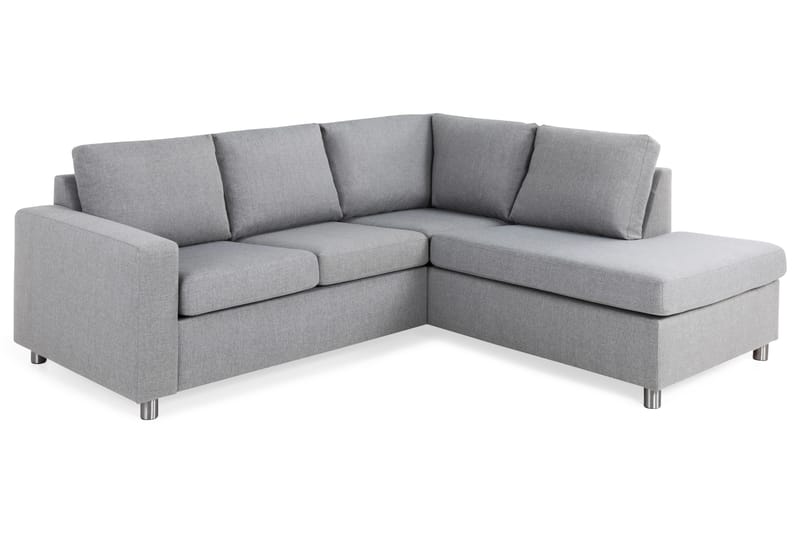 Crazy 3-sits Högervänd L-formad Schäslongsoffa i Tyg - Grå - Möbler - Vardagsrum - Soffor - Divansoffa & schäslong