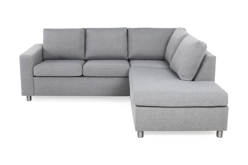 Crazy 3-sits Högervänd L-formad Schäslongsoffa i Tyg - Grå - Möbler - Vardagsrum - Soffor - Divansoffa & schäslong