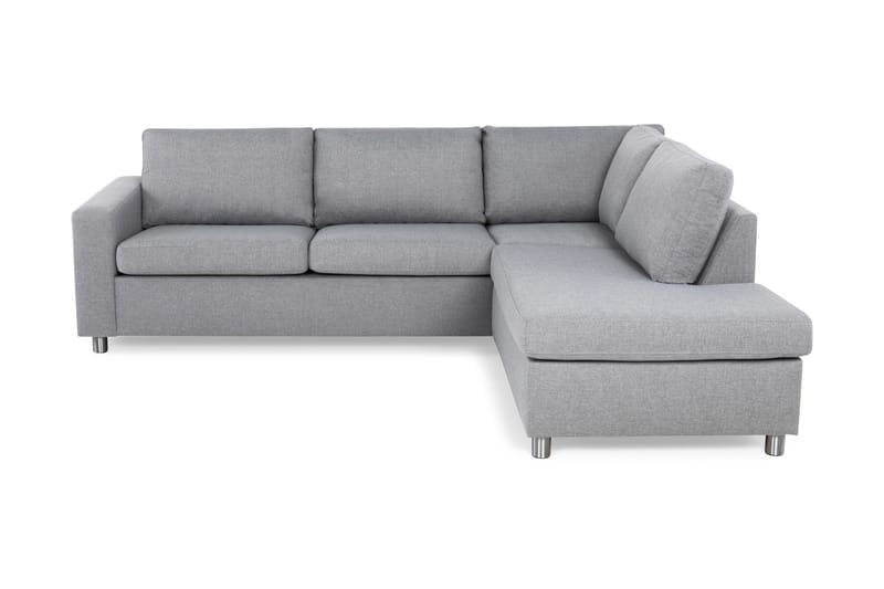Crazy 3-sits Högervänd L-formad Schäslongsoffa i Tyg - Grå - Möbler - Vardagsrum - Soffor - Divansoffa & schäslong