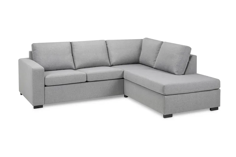 Crazy 3-sits Högervänd L-formad Schäslongsoffa i Tyg - Grå - Möbler - Vardagsrum - Soffor - Divansoffa & schäslong