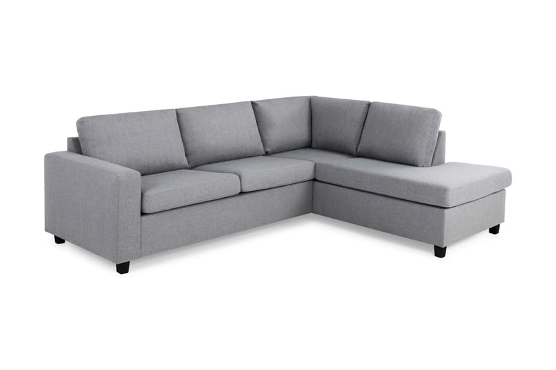 Crazy 3-sits Högervänd L-formad Schäslongsoffa i Tyg - Grå - Möbler - Vardagsrum - Soffor - Divansoffa & schäslong