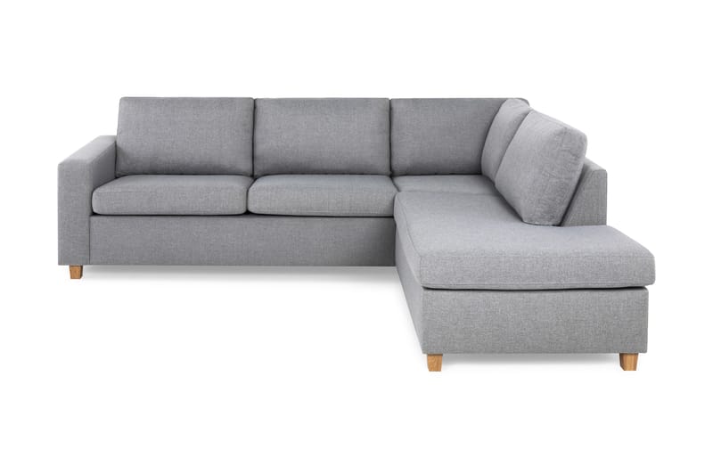 Crazy 3-sits Högervänd L-formad Schäslongsoffa i Tyg - Grå - Möbler - Vardagsrum - Soffor - Divansoffa & schäslong