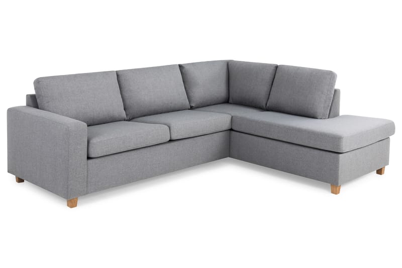 Crazy 3-sits Högervänd L-formad Schäslongsoffa i Tyg - Grå - Möbler - Vardagsrum - Soffor - Divansoffa & schäslong