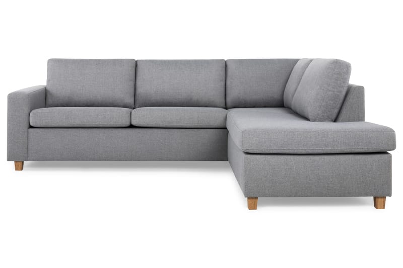 Crazy 3-sits Högervänd L-formad Schäslongsoffa i Tyg - Grå - Möbler - Vardagsrum - Soffor - Divansoffa & schäslong