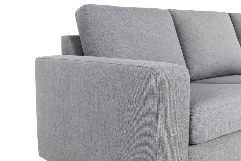 Crazy 3-sits Högervänd L-formad Schäslongsoffa i Tyg - Grå - Möbler - Vardagsrum - Soffor - Divansoffa & schäslong