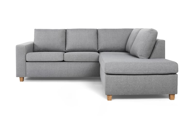 Crazy 3-sits Högervänd L-formad Schäslongsoffa i Tyg - Grå - Möbler - Vardagsrum - Soffor - Divansoffa & schäslong