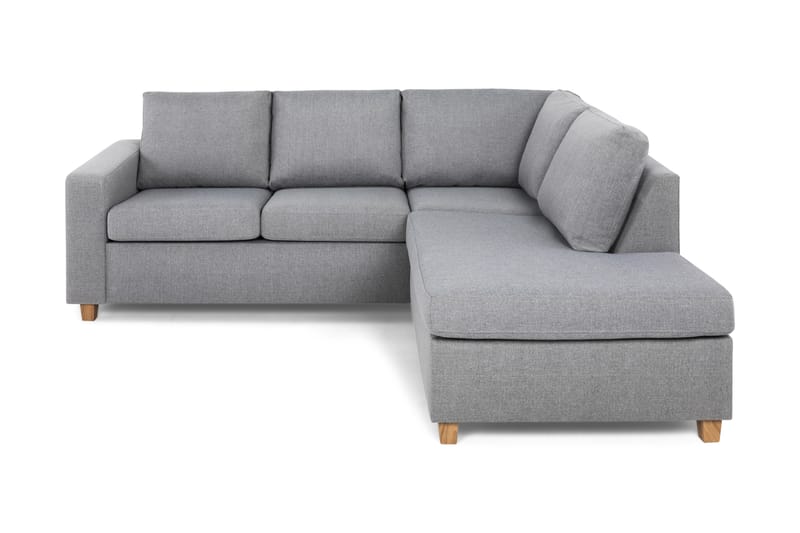 Crazy 3-sits Högervänd L-formad Schäslongsoffa i Tyg - Grå - Möbler - Vardagsrum - Soffor - Divansoffa & schäslong