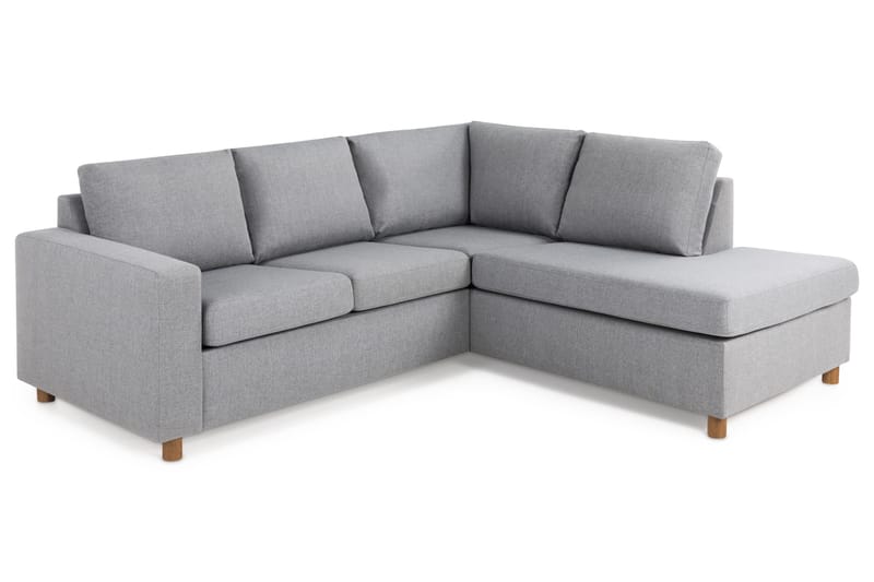 Crazy 3-sits Högervänd L-formad Schäslongsoffa i Tyg - Grå - Möbler - Vardagsrum - Soffor - Divansoffa & schäslong