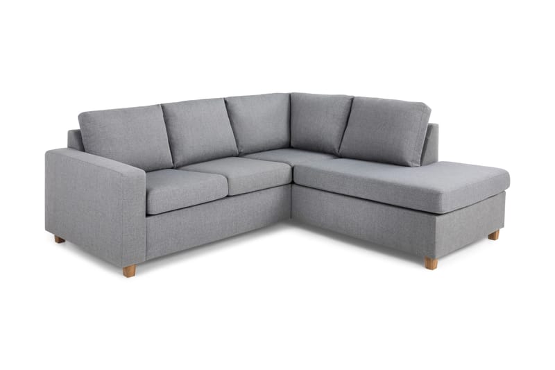 Crazy 3-sits Högervänd L-formad Schäslongsoffa i Tyg - Grå - Möbler - Vardagsrum - Soffor - Divansoffa & schäslong