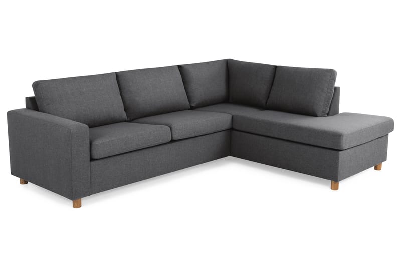 Crazy 3-sits Högervänd L-formad Schäslongsoffa i Tyg - Mörkgrå - Möbler - Vardagsrum - Soffor - Divansoffa & schäslong