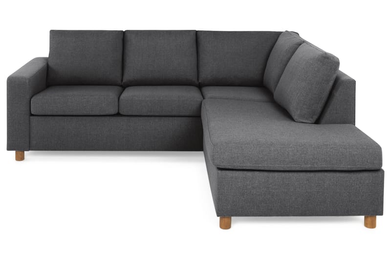 Crazy 3-sits Högervänd L-formad Schäslongsoffa i Tyg - Mörkgrå - Möbler - Vardagsrum - Soffor - Divansoffa & schäslong