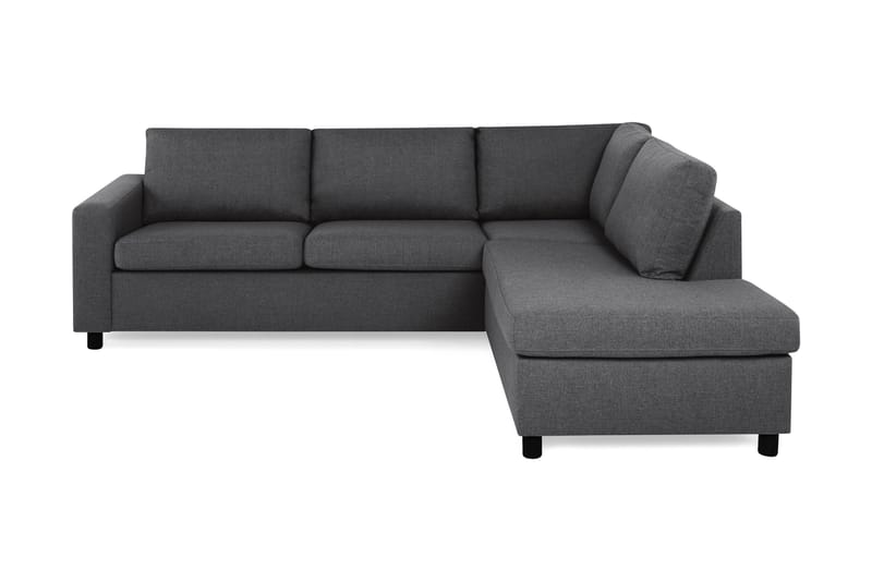 Crazy 3-sits Högervänd L-formad Schäslongsoffa i Tyg - Mörkgrå - Möbler - Vardagsrum - Soffor - Divansoffa & schäslong