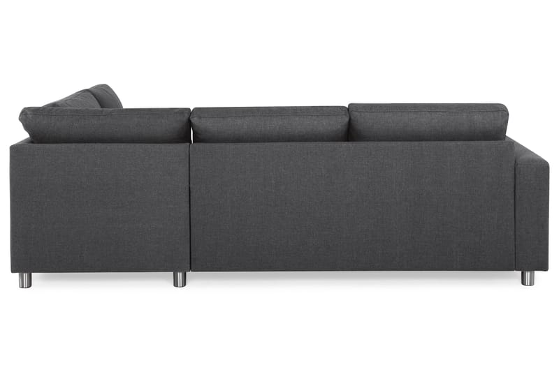 Crazy 3-sits Högervänd L-formad Schäslongsoffa i Tyg - Mörkgrå - Möbler - Vardagsrum - Soffor - Divansoffa & schäslong