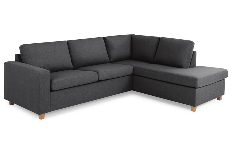 Crazy 3-sits Högervänd L-formad Schäslongsoffa i Tyg - Mörkgrå - Möbler - Vardagsrum - Soffor - Divansoffa & schäslong